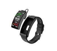Bracciale intelligente con auricolari TWS BT 5.2 Bracciale intelligente 2 in 1 con Bluetooth da uomo Chiamata Bluetooth Fitness Tracker con cardiofrequenzimetro Pressione sanguigna Musica for donna Uo