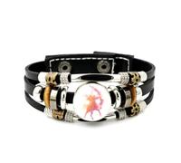 Bracciale Intrecciato A Strati In Pelle Regolabile Con Effetto Diffrazione Spettrale, Unico Nel Suo Genere, Stile Guerriero Del Sagittario, Bracciale Etnico Fatto A Mano, Accessorio Per L'Amicizia, Re
