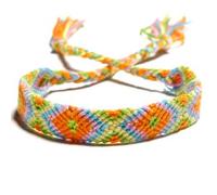 Bracciale Intrecciato, Accessori a Corda Tessuta a Mano, Braccialetti Intrecciati Nepalese National Giallo a Mano golfò la Corda di Amicizia per Il Trasporto Fortunato, Gioielli di Abbigliamento