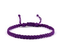 Bracciale Intrecciato, Bracciale Regolabile Semplice Stile Etnico Filo Di Cera Corda Avvolgente Viola Scuro Braccialetti Dell'Amicizia Intrecciati Fatti A Mano Per Donne Uomini Anniversario, Fidanz