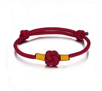 Bracciale Intrecciato, Bracciale Tibetano Con Nodo Cinese Regolabile Braccialetti Multicolori In Tessuto Bordeaux Rosso Giallo Braccialetti Portafortuna Fatti A Mano Con Fascino Etnico Braccialetti
