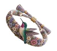 Bracciale intrecciato con , gioiello da polso con ricamo floreale e alla , bracciale da donna, per compleanno, festa, banchetto, viaggio, appuntamento, romantico, shopping in famiglia e tra