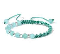 Bracciale intrecciato con perline di pietra naturale con motivo a drago semplice, gioielli per le mani, braccialetto intrecciato con pietra d'angelo verde
