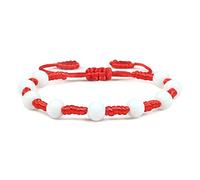 Bracciale Intrecciato,Corda Rossa Con Reiki Bianco Pietra Naturale In Rilievo Intrecciato Braccialetti Con Ciondoli Regolabili Vintage Fortunato Regalo Di Amicizia Per Ragazzo Ragazza Coppie Uomo Do