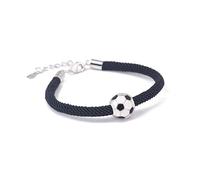 Bracciale Intrecciato da Calcio per Uomo - Ciondoli da Calcio - Cavigliera Catena Regalo di Compleanno per Figlio e Figlia - Gioielli Delicati