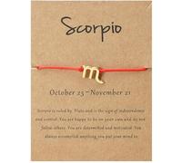 Bracciale Intrecciato, Oroscopo Regolabile Scorpione Amicizia Bracciali D'Oro 12 Constellation Braccialetto Di Corda Rossa Fortunato Cavigliera Fatti A Mano Zircone Charm Braccialetti Di Astrologia