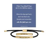 Bracciale ispiratore per donne e uomini, bracciale mantra regolabile a tubo