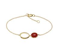 bracciale jamelli argento sterling 925 placcato oro carneol vera pietra...