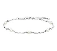 Bracciale Julie Julsen in argento sterling 925/- rodiato con perle d'acqua dolce