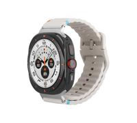 Bracciale - JUSTIN - ActiveFlex - Silicone morbido - Bianco - Compatibile con Samsung Galaxy Watch Ultra & Ultra (2025)