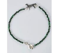 Bracciale Labrador 3 pietre dure Malakite in argento 925 Luce