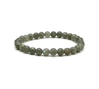 Bracciale LABRADORITE - Pietre naturali semipreziose energetiche per donna e uomo - Filo elastico con perle sferiche - Cristalli curativi per guarigione e sanazione (Labradorite)