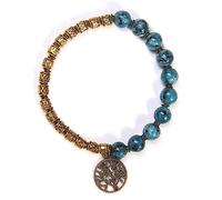 Bracciale Lapis Lapis Irregolare in Pietra Naturale Labradorite Bracciale Elastico Perle di onice Nero per Donne Uomini