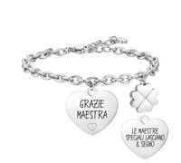 Luca Barra Bracciale, Collezione Summer. Bracciale da Donna in Acciaio Grazie maestra Le maestre Speciali lasciano Il. La referenza è BK2489