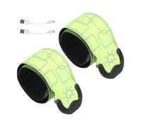 Bracciale LED,1/2 Pezzi Fascia da Polso Illuminata Ad Alta visibilità Braccialetti USB Ricaricabile per Corsa Jogging Camminata Ciclismo Notturna