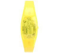Bracciale LED Illuminato Bracciale Lampeggiante in Silicone Regolabile per Corsa Notturna, Feste e Sport all'Aria Aperta Largo 2,4 Cm (Yellow)
