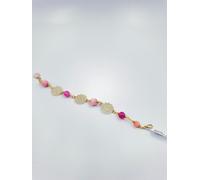 Bracciale linea selene con quarzo rosa e agata rubino
