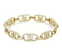 Liu Jo bracciale in acciaio silver logo e zirconi Lj2625
