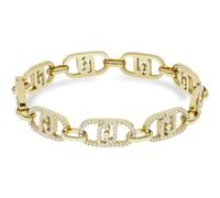 Liu Jo bracciale in acciaio silver logo e zirconi Lj2625