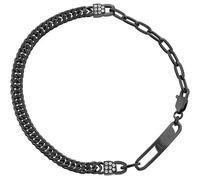 Bracciale Liu Jo Uomo MLJ270 in Acciaio Nero + Strass 22 cm