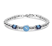Bracciale Uomo SSC NAPOLI B-NB004UAS Acciaio Inossidabile Logo Celeste OFFICIAL