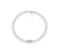 Bracciale LOVE STORIES PERLE ORO SFERA DIAMANTATA BRQ283 Comete Donna