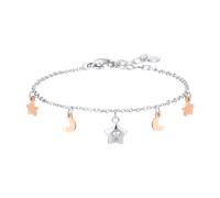 Bracciale Luca Barra Donna Acciaio ciondoli Luna e Stelle _BK2824
