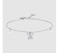 Bracciale Luca Barra Donna Acciaio Ciondolo Farfalla Zirconi Bianchi _BK2861