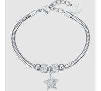 Bracciale Luca Barra Donna Acciaio Ciondolo Stella cristalli _BK1937