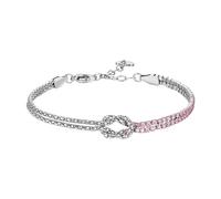 Bracciale Luca Barra Donna Acciaio Nodo e Zirconi Rosa _BK2910