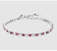Bracciale Luca Barra Donna Acciaio Tennis Cristalli Rosa e Bianchi _BK2635