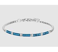 Bracciale Luca Barra Uomo Acciaio con Perline Blu _BA1836