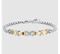 Bracciale Luca Barra Uomo Acciaio Elementi IP Gold _BA1773