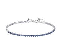 Bracciale Luca Barra Uomo Acciaio Tennis Zirconi Blu _BA1885