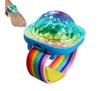 Bracciale luminoso con sfera da discoteca - Illuminazione attivata dal suono, braccialetto ricaricabile tramite USB, proiettore RGB rotante, lampada portatile per feste | Accessorio decorativo lampegg