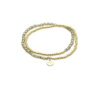 Bracciale LUXENTER Blue Crystal rifinito in oro giallo 18 carati - Zira