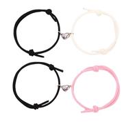 Bracciale magnetico da Attrazione magnetica, 4 pezzi Braccialetti di coppia di attrazione, Intreccio amicizia intrecciato Bracciale per la famiglia amante Migliore amica Fidanzata Madre sorelle