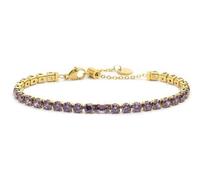 BRACCIALE MARLU' TENNIS VIOLA 4 MM CON ZIRCONE CENTRALE PVD ORO 31BR0007G