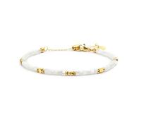 Bracciale Marlù unisex in acciaio con pietre a rondelle colore bianco 18BR193G-W