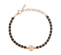 Breil Bracciale MAST da uomo in acciaio inox con ematite di colore rosa/nero con chiusura a moschettone, lunghezza 22 cm, TJ3262, Eine Grösse, Acciaio inossidabile, ematite