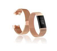 Bracciale Milanese Loop compatibile con Fitbit Charge 3 e Fitbit Charge 4, cinturino di ricambio in metallo regolabile in acc