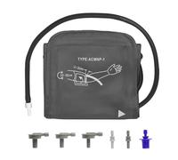 Bracciale Misuratore Pressione, 22-32 cm Fascia Misuratore di Pressione da Braccio Sanguigna Bracciale Ricambio Macchina Pressione Arteriosa Sfigmomanometro Braccio Polsino con 6 Connettore S/M Grigio