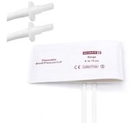 Bracciale monouso per pressione sanguigna 5 pezzi con doppi tubi + connettori BP05 per neonato #5 8-15 cm, bracciale NIBP di ricambio, bracciale BP in tessuto non tessuto