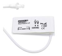 Bracciale monouso per pressione sanguigna 5 pezzi con tubo singolo + connettore BP12 per neonati 7,7-10,5 cm, bracciale NIBP di ricambio, bracciale BP in tessuto non tessuto