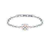 Morellato Bracciale Uomo in Acciaio Inossidabile, Pietra Pavè, IP Oro Rosa, Collezione Versilia, Rosa dei Venti - SAHB15