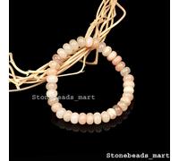 Bracciale multi pietra di luna quarzo liscio 8-9 mm chakra stretch gemme 7"