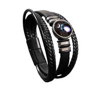 Bracciale Multistrato In Pelle Con Costellazione Zodiacale Per Donna E Uomo, Fatto A Mano, Intrecciato, Con Segno Zodiacale, Braccialetto Avvolgente Per Coppia, Regalo Di Compleanno Per Bff, Bilanci