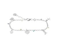 Bracciale My Dog Travel Friend in Argento 925 - Ciondoli tema Viaggio e Cane - Idea Regalo per chi Ama Viaggiare con il Proprio Amico a 4 Zampe (Argento)