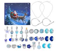 Bracciale natalizio del calendario 'avvento - Counter Pearl con 31 scatole, scatole di gioielli con pendenti stagionali | Regalo festivo e originale per famiglia, adolescenti e amici