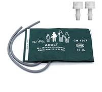 Bracciale NIBP con connettori BP18 per adulti, bracciale BP di ricambio in nylon a doppio tubo riutilizzabile da 25-35 cm con airbag interno per misuratore di pressione arteriosa